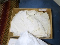 Lot: Early Victorian Whites and Linens, 2 boxes.