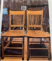 Pair of Antique Wood Chairs