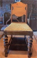 Antique Chair w/Upholstered Seat