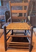Ladder Back Chair W/ Woven Seat