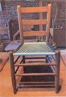 Ladder Back Chair W/ Woven Seat