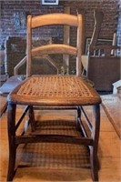 Wooden Chair W/Cane Seat