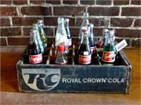Vintage RC Cola Crate W/ Bottles