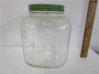 Old Store Jar with Green Lid