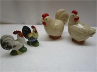 Rooster Figurines & Salt and Peppers