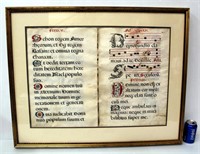 Medieval Illuminated Manuscript Art Framed