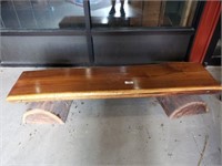 "Right to Bear Arms" Wood Bench
