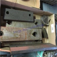 Small angle plate and hardened steel blocks