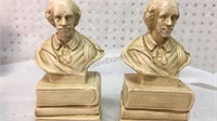Vintage Shakespeare Bookends - Some Chipping