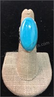 Turquoise Sterling Silver Ring Size 6