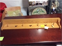 Long wood - Oak shelf with pegs 4' 48"