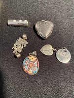 Miscellaneous silver pendants