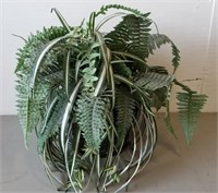 Fake Plant In Wicker Basket