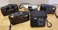 One Digital Camera & Four Film Cameras