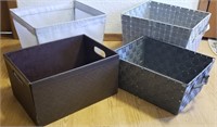 (4) Organizer Box Baskets