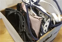Box Of Misc Purses & Bags