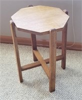 Small Vintage Oak Plant Stand
