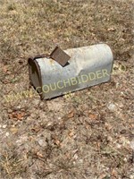 Antique galvanized mail box