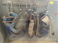 Frame machine hook and strap attachments