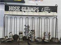 Hose clamp stand with hose clamps
