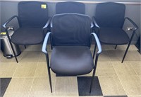 Black waiting area chair