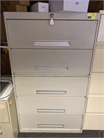 5 drawer vertical filing cabinet w/ key