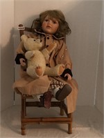 A Girl... her Bear.... and a Chair