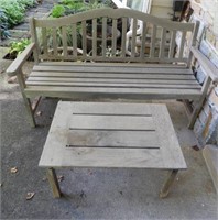 Pine garden bench and table (60 x 24)