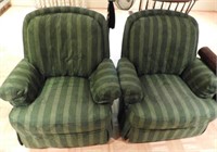 (2) Jessica Charles upholster swivel chairs