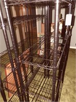 Pair of metal shelving 5 tier racks (18 x 36)