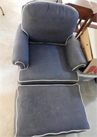 Norwalk upholstered chair and ottoman