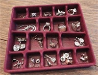 Lot of 925 stones/beaded earrings and rings