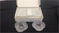 Set of 4 Lead Crystal Candle Holders
