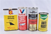 Lot of Vintage Cans Shell Valvoline Prestone