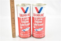 2 Valvoline 2 Cycle Engine Lubricant Cans