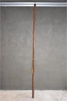 Vintage walnut Flag Pole From church 95"