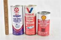 Lot of Vintage Cans Qty 3 Texaco Valvoline Shell