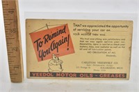 Veedol Motor Oil Postcard