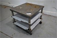 S/S 3-tier Table on Casters (28"x25"x24")