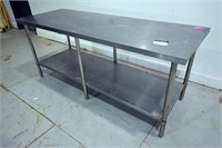 S/S 2-tier Prep Table (84"x30"x34"H)