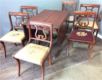 VINTAGE DROP LEAF DINING TABLE & CHAIRS
