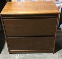 Jofco vintage wood lateral file cabinet 2 drawer
