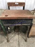 Old school desk w/ chair