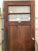 Wood door w/ window, 36"W x 79"T