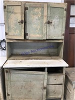 2-piece vintage kitchen cupboard (green)