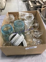 canning jars, zinc lids, assort. glass