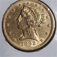 1892 Liberty Gold Half Eagle
