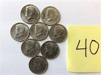 8 Kennedy half Dollars