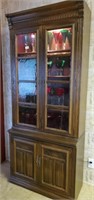Lighted china cabinet 6ft 8in tall just under 34