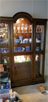 Lighted display cabinet 49 1/2 in wide 73 1/2 in